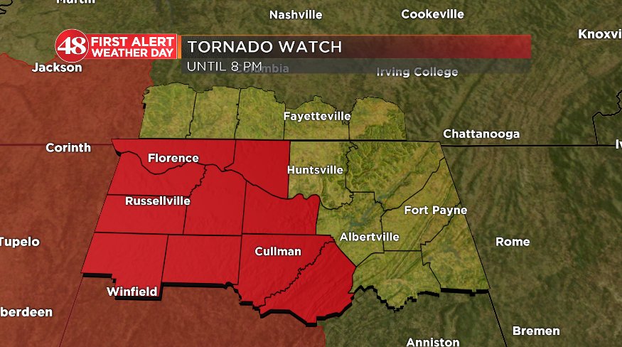 katcampbellwx's tweet photo. Tornado watch issued. Now's the time to review your safety plan and bring your pets inside. https://t.co/byqHx2WwzQ
