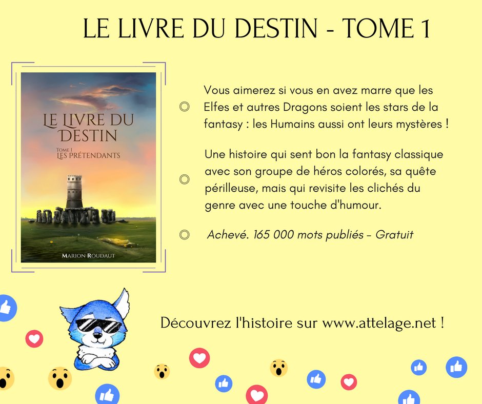 L_Attelage's tweet photo. 📖 LES HISTOIRES ATTELÉES 📖
#5 Le Livre du Destin, par Marion Roudaut
#MeuteAlpha
Vous l'avez lu ? Donnez votre avis en commentaire 📖👌 https://t.co/pTFvvanNBA