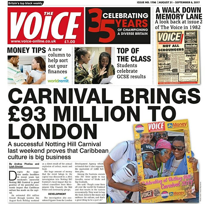 TheVoiceNews's tweet photo. #Outnow - #Carnival rakes in the cash, #GCSE success, a snapshot of @TheVoiceNews in '82 + more: https://t.co/2fpn0omBd5 #Voice35Years https://t.co/F2LpS6wIg0