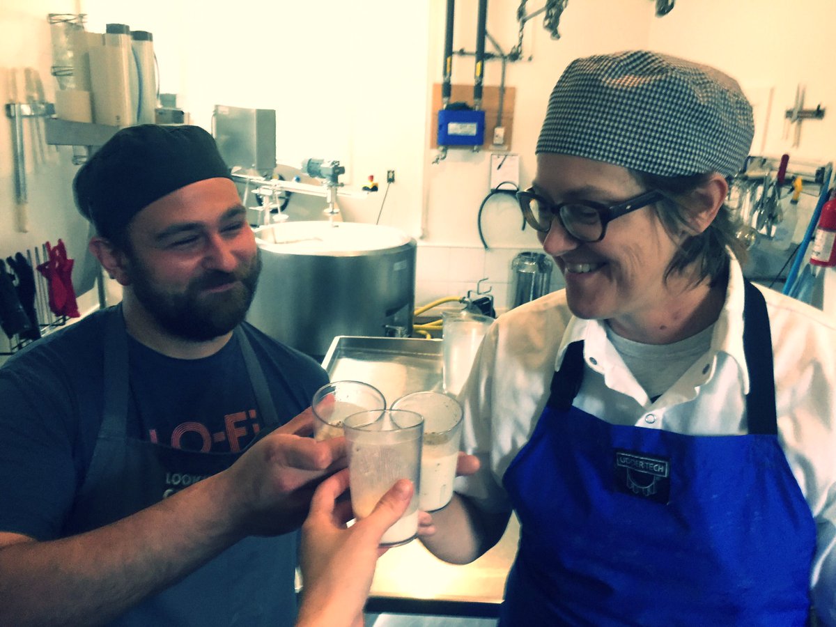 Yet another great pro-tip from Liz: fresh buttermilk with black pepper. So delicious we had to stop everything and share a glass. Cheers!
