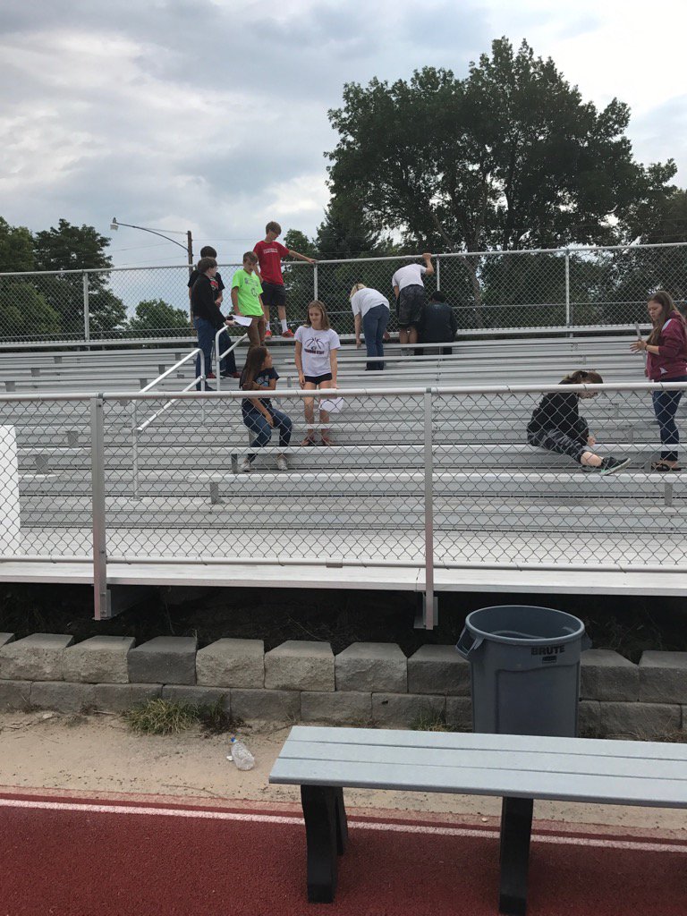 Geometry class converting units to calculate seating capacity of Cardinal Field <a href="/CPSCardinals/">ChadronPublicSchools</a> <a href="/ChadronHS/">Chadron High School</a>