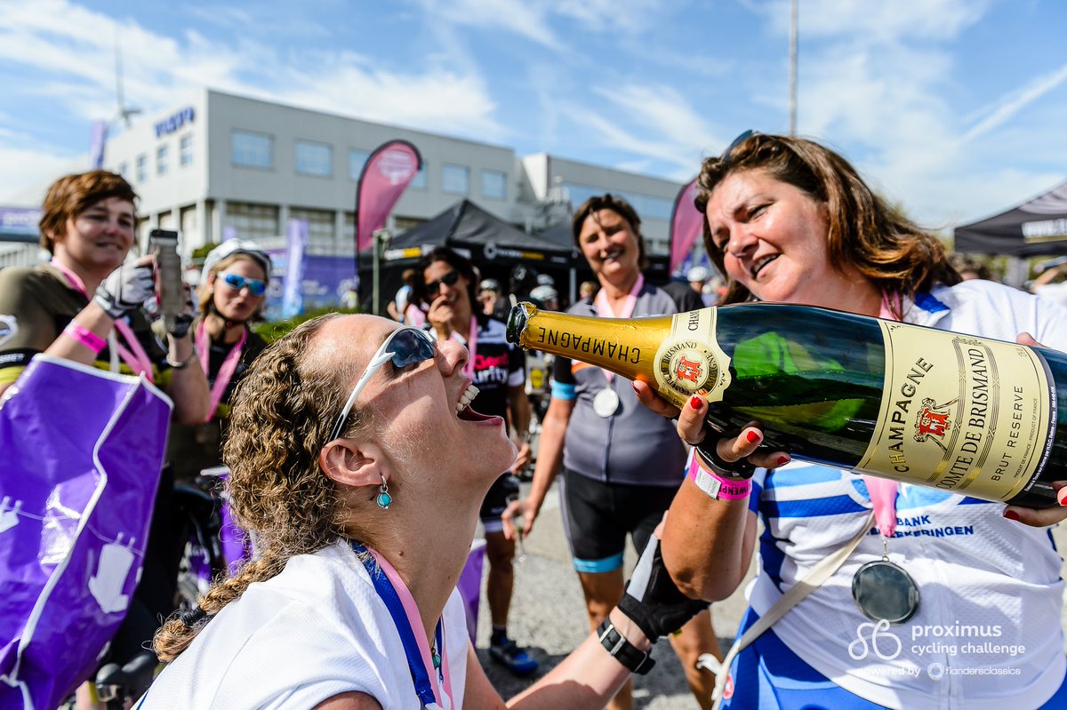 Met reeds 801 ingeschreven dames kunnen we een 🍾 per persoon helaas niet garanderen, een 🥂 krijgen alle dames wel zeker na de rit! #HGVP