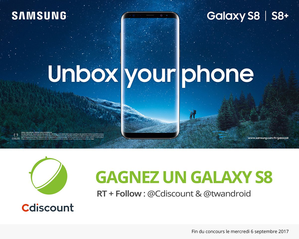 Frandroid's tweet image. 🎁 #CONCOURS 🎁

Gagnez 1 Samsung #GalaxyS8 😍

RT + Follow @Cdiscount &amp;amp; @TwAndroid

Notre avis 👉 youtube.com/watch?v=9SP9sn…

Bonne chance à tous🍀