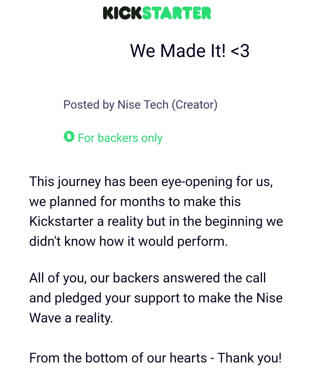IcubeUTM's tweet photo. Huge CONGRATS to Rayner, Dorian, &amp; the @nisetech team! $292k, 1860 backers, new @IcubeUTM @kicstarter record! #cantech @UTM @UofT https://t.co/6lbfoOqn6R