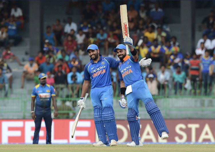 AnilKapoor's tweet photo. Fantastic centuries by @imVkohli &amp; @ImRo45 !! Great to see India win as @msdhoni records his 300th match for India! #Dhoni300 #livinglegends https://t.co/XTP0cg0MeN