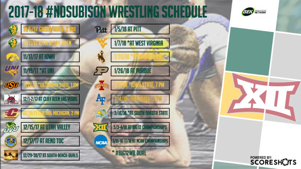 NDSU Wrestling on Twitter "Thanks for waiting... Full NDSUBison 2017