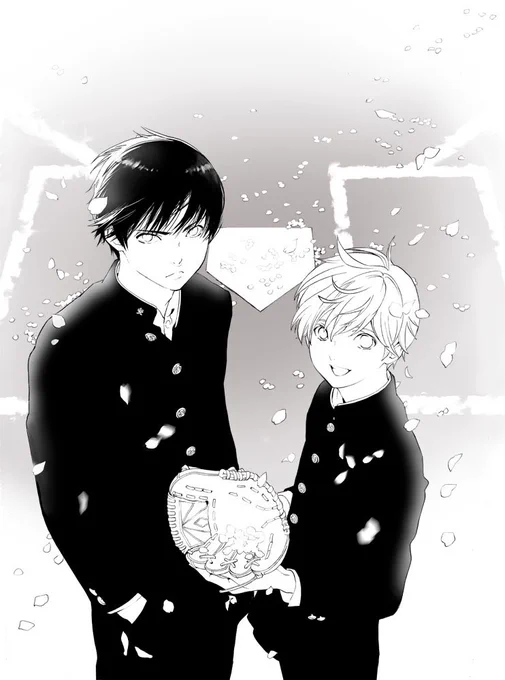 群青にサイレン好き!と伝えてくださった方はこちら?以前描いたカラーイラストの、着色前の図です。 