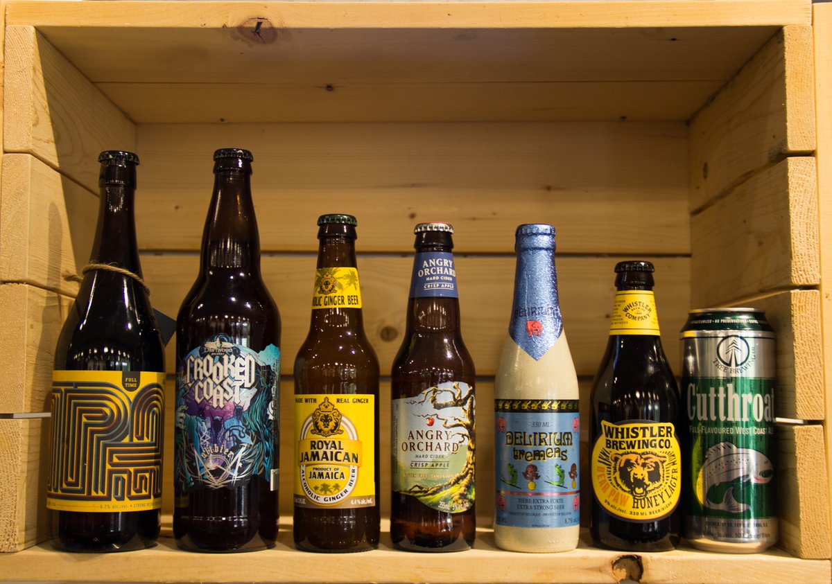 DegreesDiner's tweet photo. Friends! We have new beer and cider for you from BC to Belgium, come say hi and grab a beer before school starts! https://t.co/3ejEsJAoKZ
