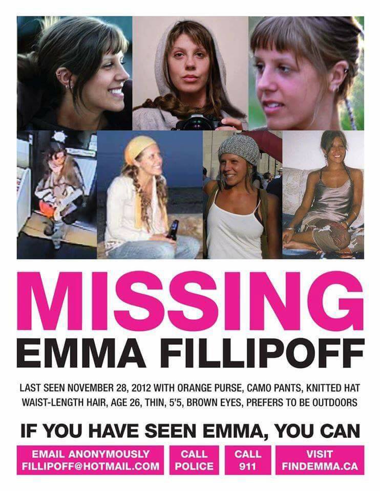 AnneGavin3's tweet image. RT Emma Fillipoff #missing since Nov 2012 #VictoriaBC facebook.com/thefifthestate… #findingEmma #RCMP #missingperson