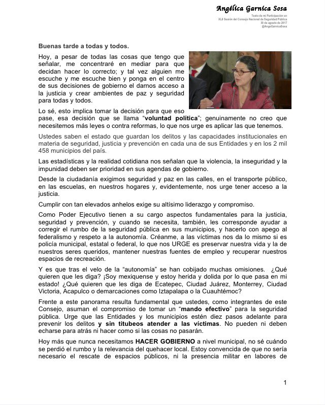 ange_garnica's tweet photo. Cuando habla una ciudadana convencida de que las cosas DEBEN cambiar en nuestro país. Mis palabras en #CNSP "No lo olviden, necesitamos paz" https://t.co/z0IFzkTAVr