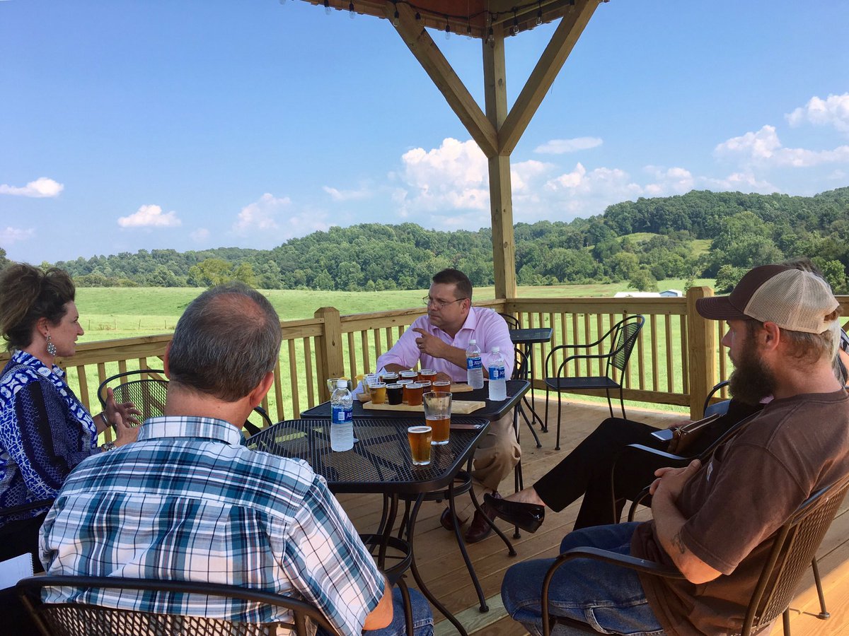 RepTomGarrett's tweet photo. Enjoyed visiting VA's 1st Historic Farm Brewery. Thank you for having me @baldtopbrewing &amp; for supporting the local economy in Madison Co! https://t.co/7WbvRxUv3s