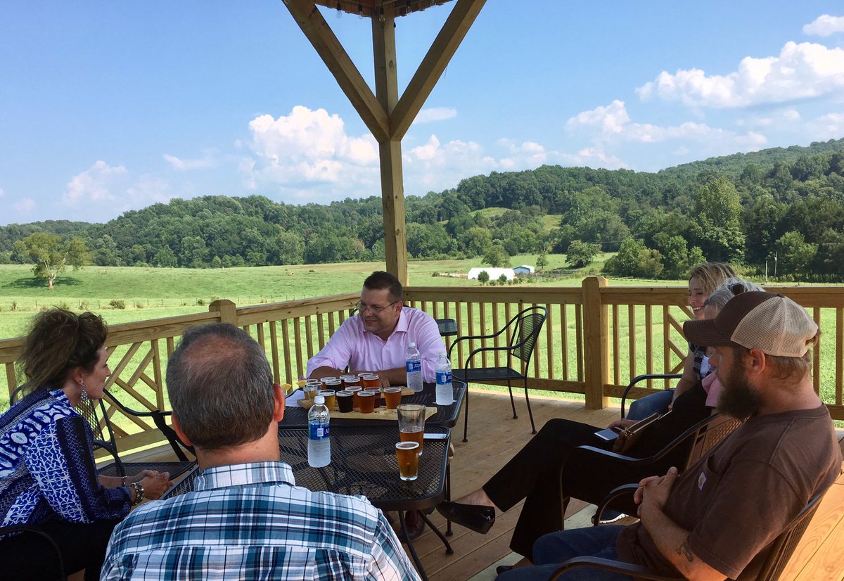 RepTomGarrett's tweet photo. Enjoyed visiting VA's 1st Historic Farm Brewery. Thank you for having me @baldtopbrewing &amp; for supporting the local economy in Madison Co! https://t.co/7WbvRxUv3s