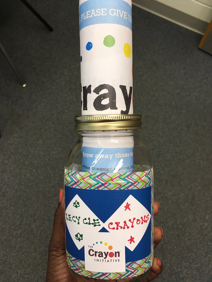 MsAreFirst's tweet photo. #RecycleCrayons #TheCrayonInitiative #apsva2017 https://t.co/d7ql70Huat