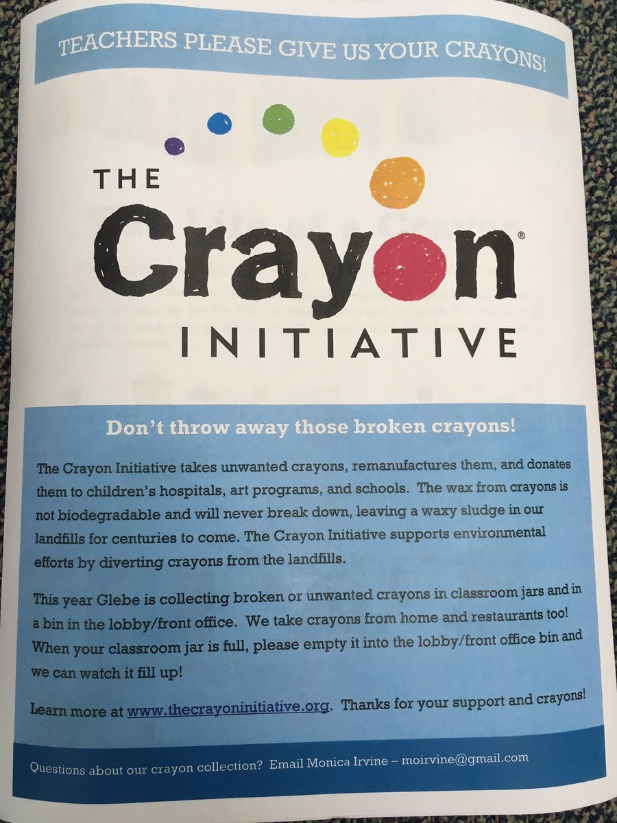 MsAreFirst's tweet photo. #RecycleCrayons #TheCrayonInitiative #apsva2017 https://t.co/d7ql70Huat