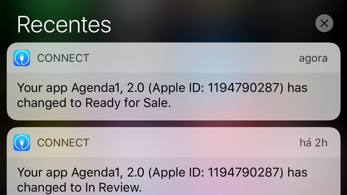 A melhor notificação: quando seu app eh finalmente aprovado na Apple ❤️