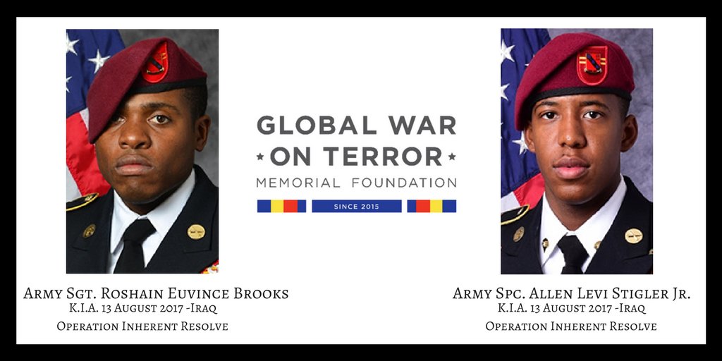 GWOTMF's tweet photo. Both soldiers were posthumously awarded the #BronzeStar, #PurpleHeart, #MeritoriousServiceMedal and #CombatActionBadge. #NeverForgotten https://t.co/YumcMOhuOz