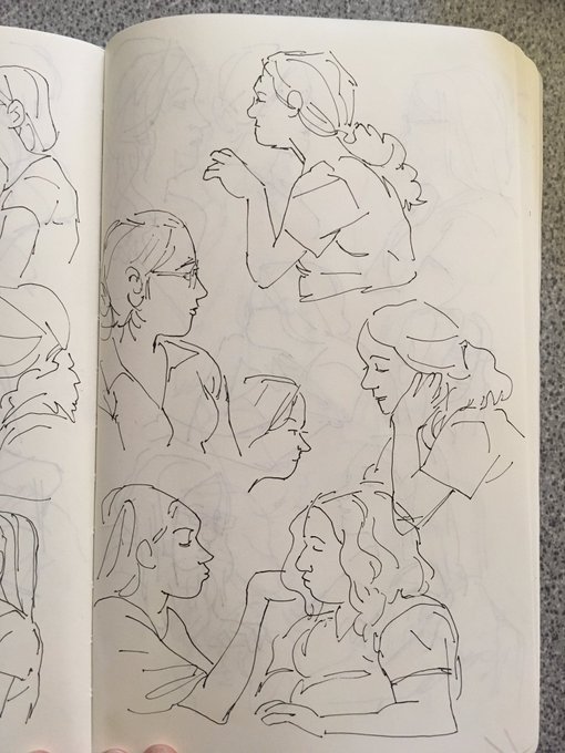 Drawing my psychology classmates instead of paying attention in lecture ? 