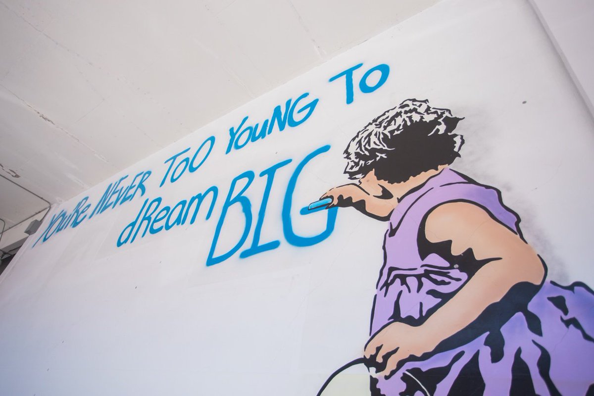 Montclair_Place's tweet photo. You're never too young to dream big! Check out our latest art installation by #Hijack out in the parking structure. #ArtWorksMP https://t.co/hrLTWg50xD