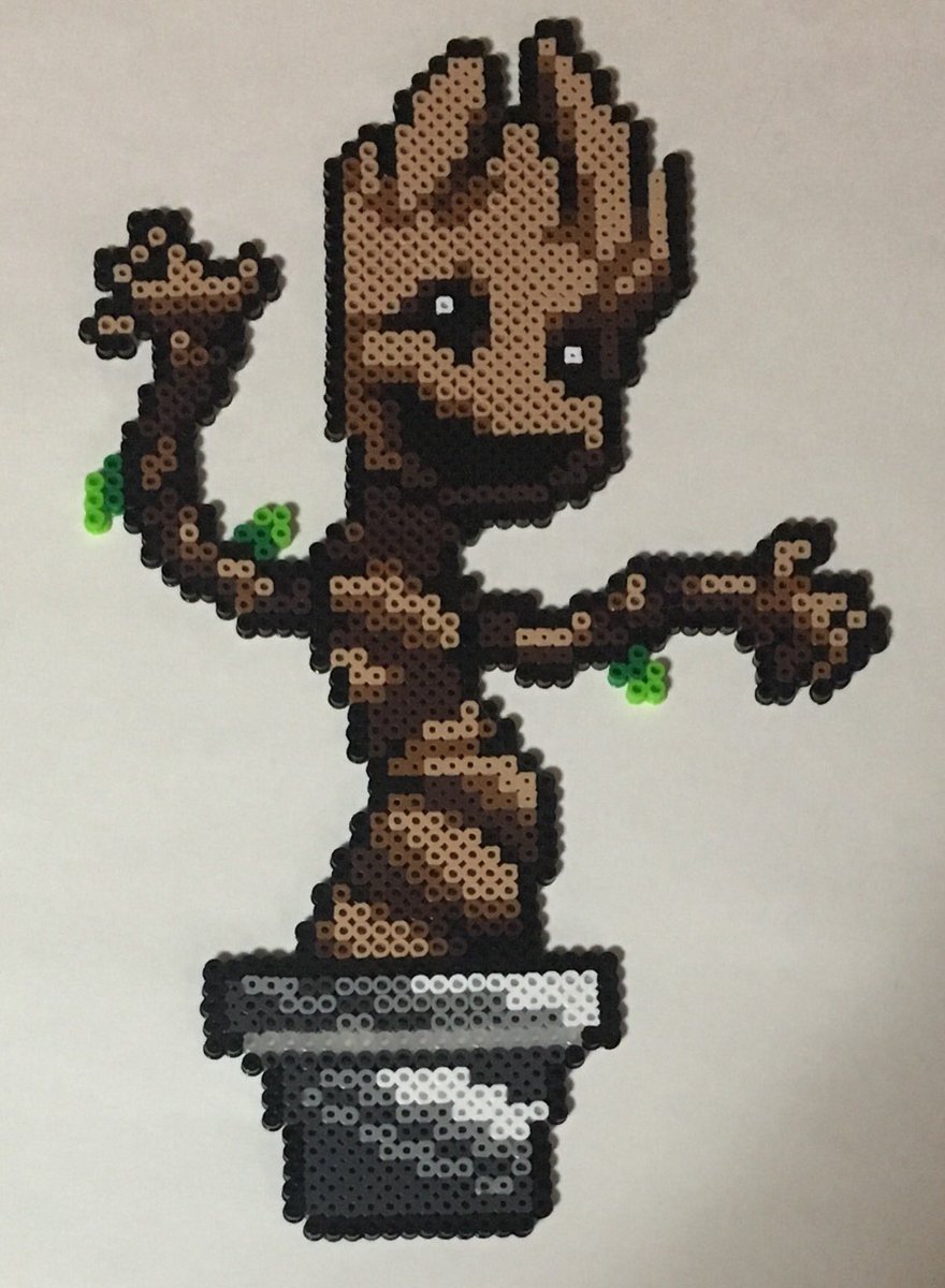 Abba_Kat's tweet photo. I AM GROOT! #gardiansofthrgalaxy #groot #Perlerbead https://t.co/P49XFV6JuN