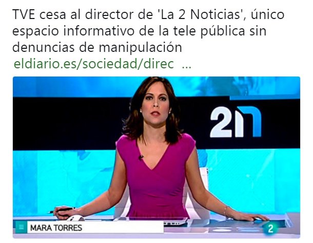 gerardotc's tweet photo. El Gobierno de Nicolás Maduro cesa al director del único espacio de la televisión pública venezolana que no estaba acusado de manipulación. https://t.co/HAVA6zD0uQ