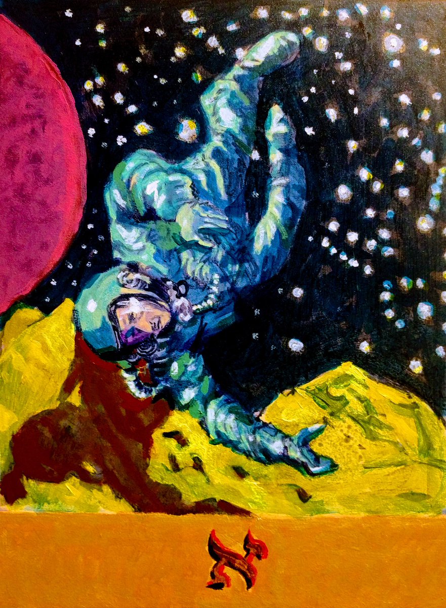 flyinginthefog's tweet photo. Out there.
"The 613" by #ArchieRand @jewseum #1 (To know there is a God) #Cosmos #astronaut #AcrylicPainting
#ContemporaryArt #ArchieRandCJM https://t.co/k2nKL967qm
