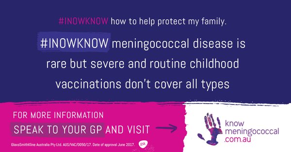 GemmaJHudson's tweet photo. #INOWKNOW how to help protect my family from meningococcal. Do you? https://t.co/ElMMSMEkqC https://t.co/qYGGqbALqw https://t.co/7yrQyPV1fw