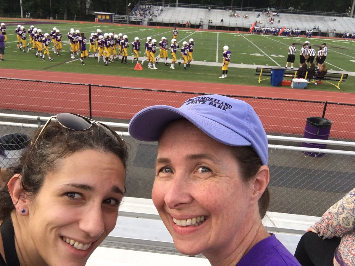 MsHammondCheese's tweet photo. Cheering on freshmen football with Ms. Peters! Go Bruins! #BruinNation #algebraforlife https://t.co/0z3EbjLHQh
