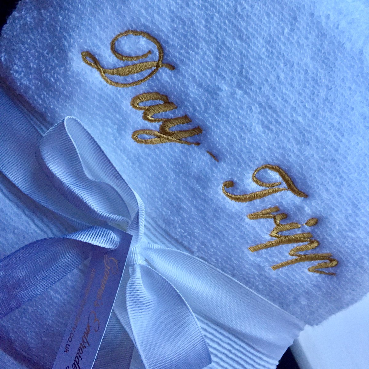 gemsembroidery's tweet photo. #personalisedtowels #embroideredtowels #companytowels #anywording #wedding #gift #namegift #christmas #birthday https://t.co/EWF8tj5J5R https://t.co/emyWL1tv1m