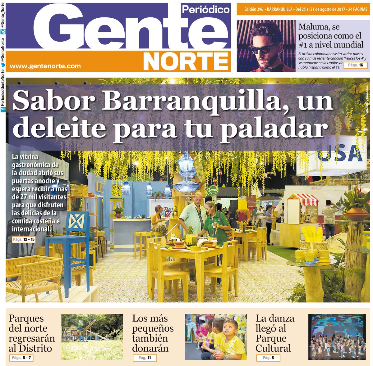 ¿Viste nuestra edición del 25 de agosto? Aquí nuestra portada, #SaborBarranquilla fue nuestra inspiración. Consígue la nueva edición mañana.