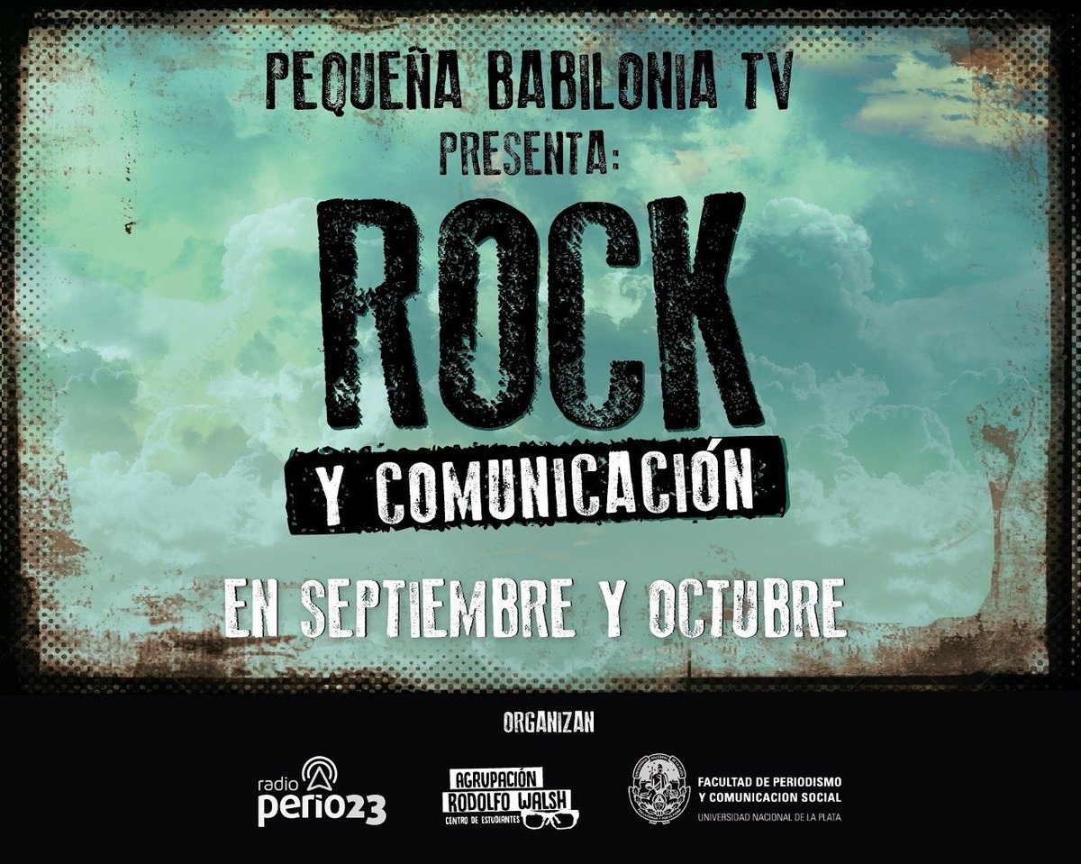 pqbtv's tweet photo. 📣 Llega #RockYComunicación
Música, literatura y toda la cultura del rock nacional en un solo evento!
Pronto toda la info! https://t.co/6BJzDT58x9
