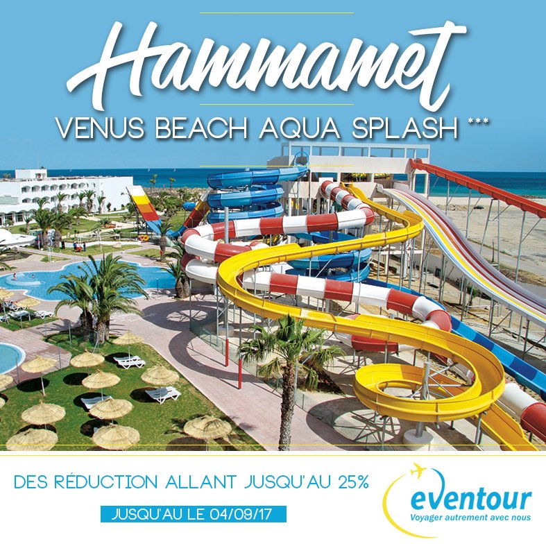 eventourTN's tweet photo. #Promo #Magic #Life #Hotels
#Venus #Beach #Aqua #splash #Hammamet
Infoline23398000
#eventour #tunisie #trip #voyage
https://t.co/qySczKAgOb https://t.co/m6M2y3SiIj