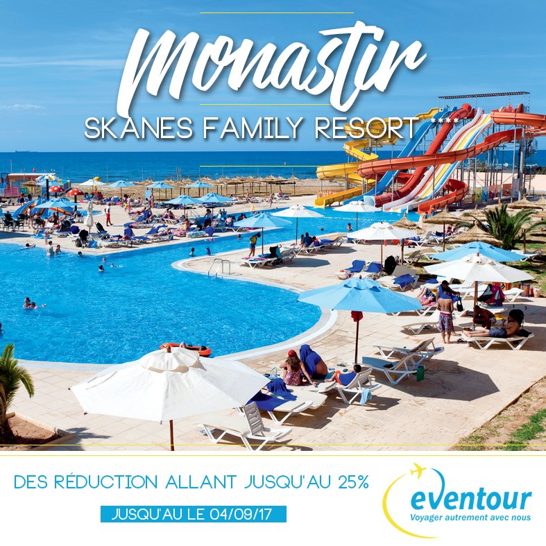 eventourTN's tweet photo. #Promo #Magic #Life #Hotels
#Skanes #Family #Resort 4* #Monastir
Infoline 23398000
#eventour #tunisie #trip #voyage
https://t.co/qySczKAgOb https://t.co/uldwLmgm1F