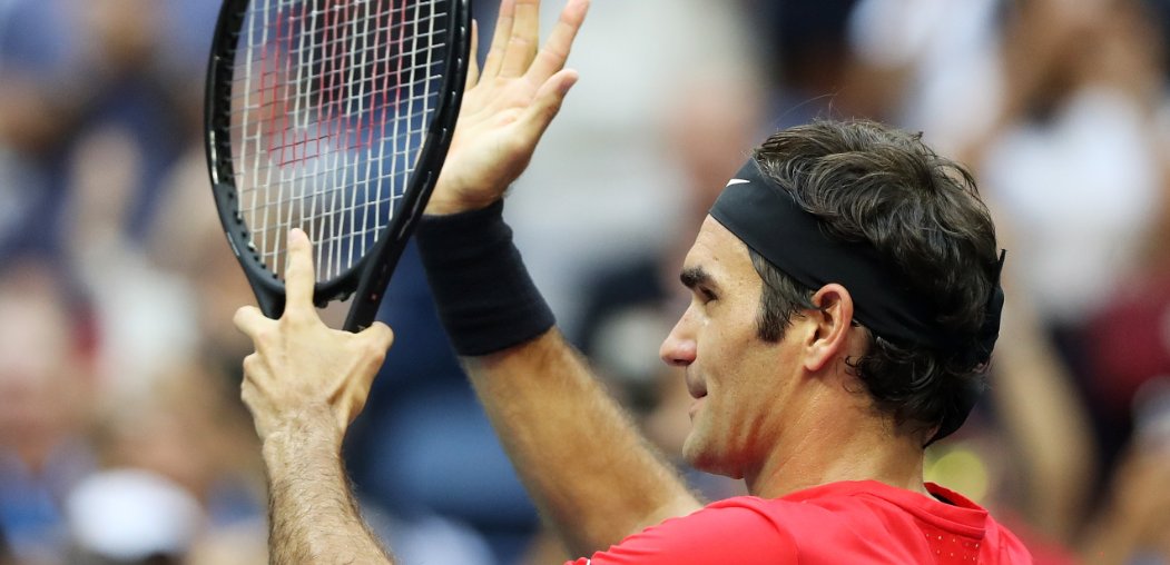 BBCSport's tweet photo. Roger Federer was taken to five sets for the second time in three days at the #USOpen. https://t.co/vDdAhg2mtQ #bbctennis https://t.co/ecS5K65GrU