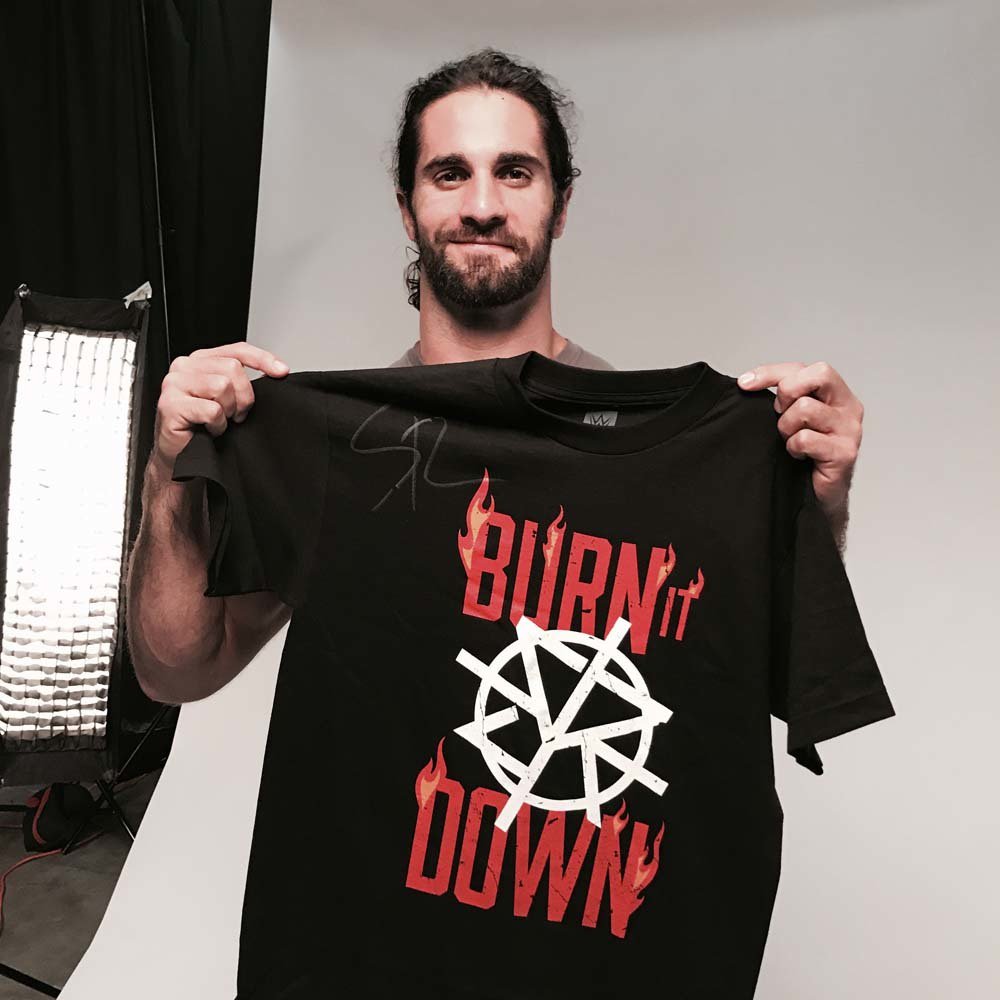 seth rollins red t shirt