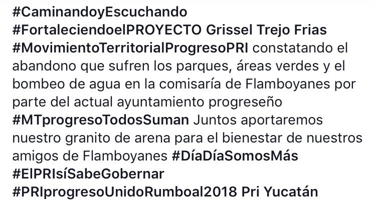 MTprogreso's tweet photo. #MTprogreso @gristrejoF @PRI_Yucatan @csobrinoargaez @DafneLopezM @SosaMarrufoMx @porfiriotrejo @LucelyAlpizarC @MariesterAlonzo https://t.co/k6cXeemDM6