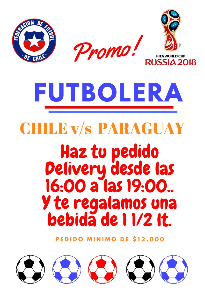 SesamoExpress's tweet photo. Haz la previa con los mejores!.. #SesamoDelivery
#Chile #Rusia2018 https://t.co/7XysM7rqaD