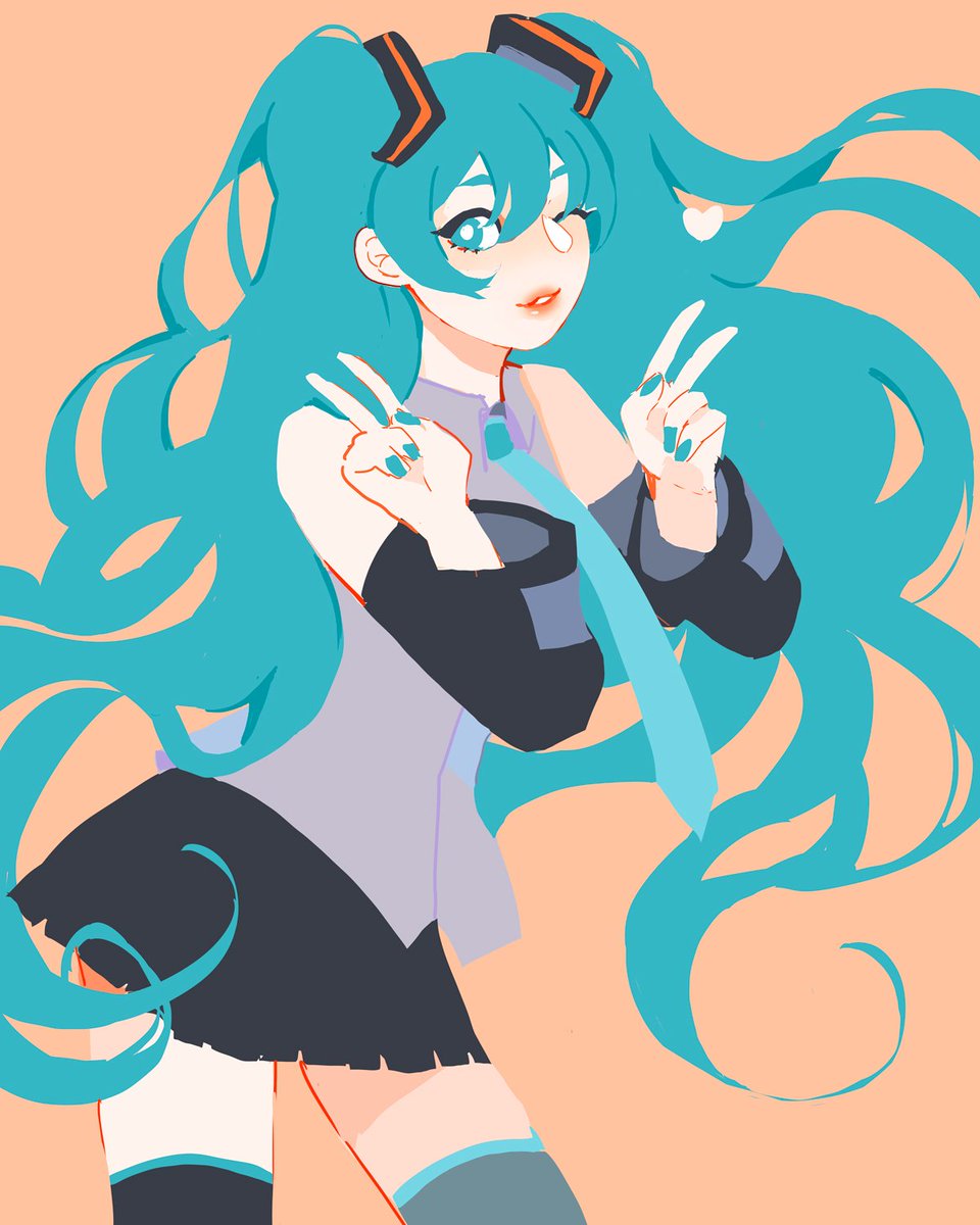 vacuum_chan's tweet photo. quick miku warm up!💘 https://t.co/xI8Gd7StpF