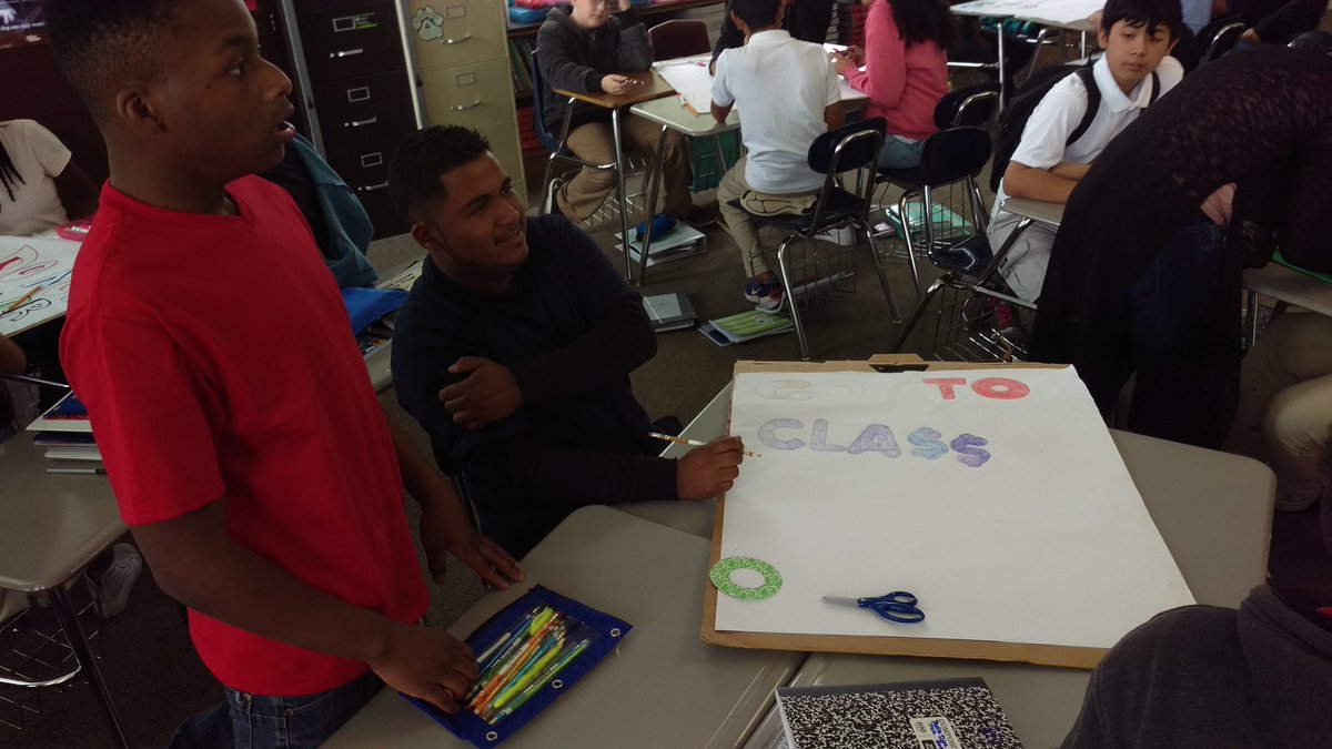 workethichockey's tweet photo. Mrs Smith's ELA class uses STEAM to create and illustrate class room rules at Wiley Middle School. #Wileyms https://t.co/UVRx4ZjM5A