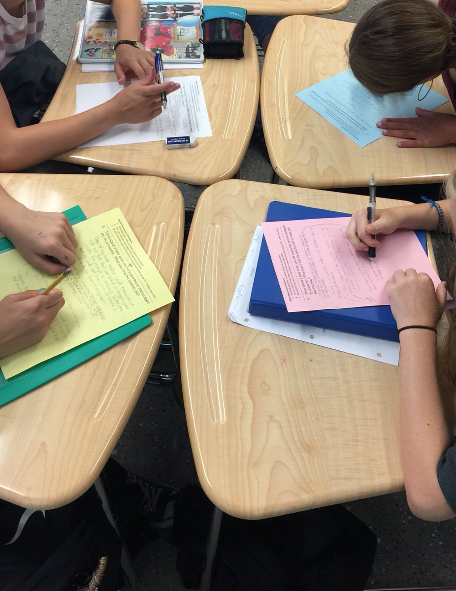 Silent discussion allows all Ss to participate, even those who aren't comfortable verbally. #sequoiahs #edchat