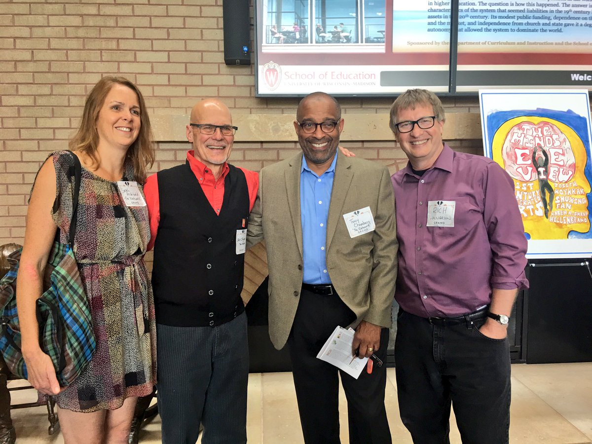 UWCommunityRel's tweet photo. Exploring @UWMadEducation #GrandChallenges #posterfair ft interdisciplinary proposals to engage in meaningful community work in education. https://t.co/OweCJNtZbE