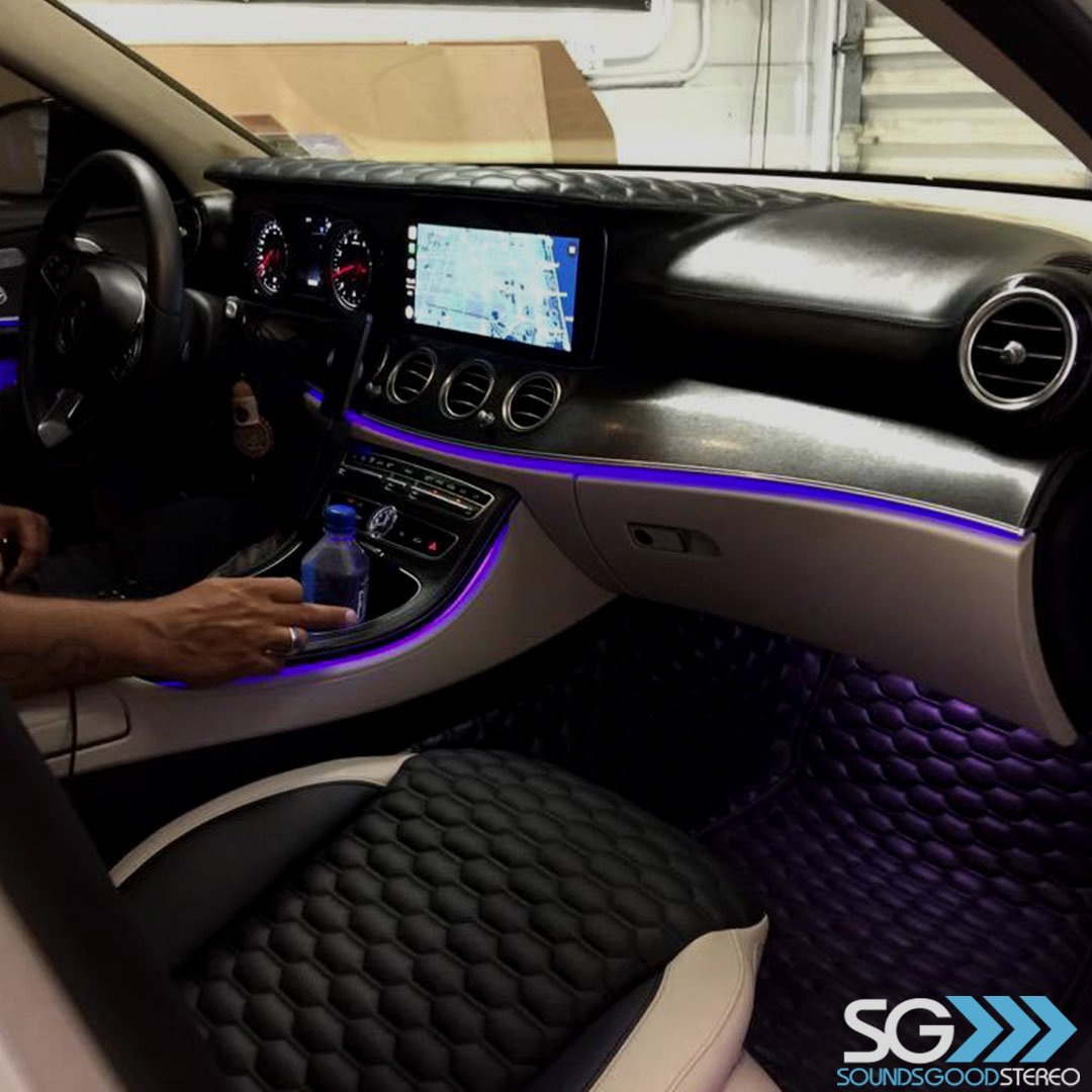 Check out this chome wrapped 2016 Mercedes Benz E300 Brabus Edition custom interior by the team <a href="/F355Miami/">F355</a> . We are putting together a prett