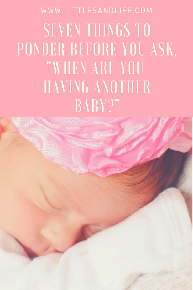 brandijolittle's tweet photo. Seven Things to Ponder Before You Ask, "When are you having another baby?" || https://t.co/KtbOAudiTP https://t.co/PDFAccj6WC