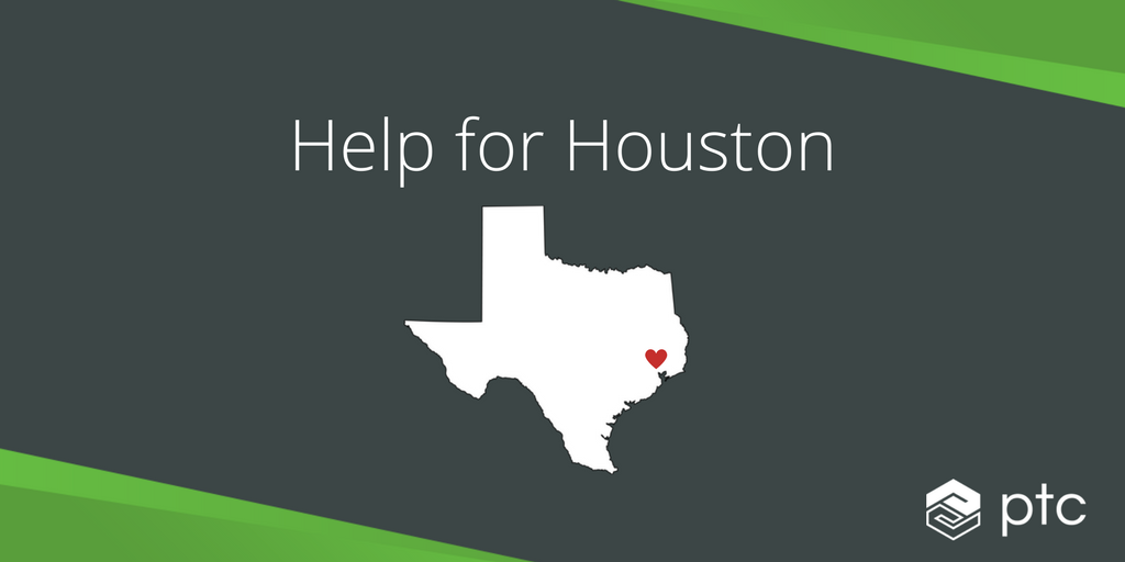 PTC's tweet photo. PTC and #Boston businesses are lending a helping hand after Hurricane Harvey. See how >> https://t.co/KQTZOvYuHI #HurricaneHarveyRelief https://t.co/yGu3ir9k1U
