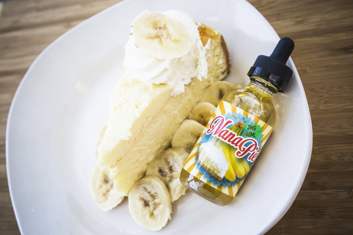 MfgRuthless's tweet photo. Enjoy a slice of @bakeitvapor Nana Pie, a sweet ripe banana cream pie.
--------------------
#BeRUTHLESS https://t.co/LheqfDpxoR
