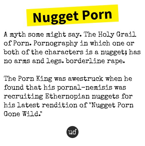 Nugget Porn - Urban Dictionary on Twitter. 