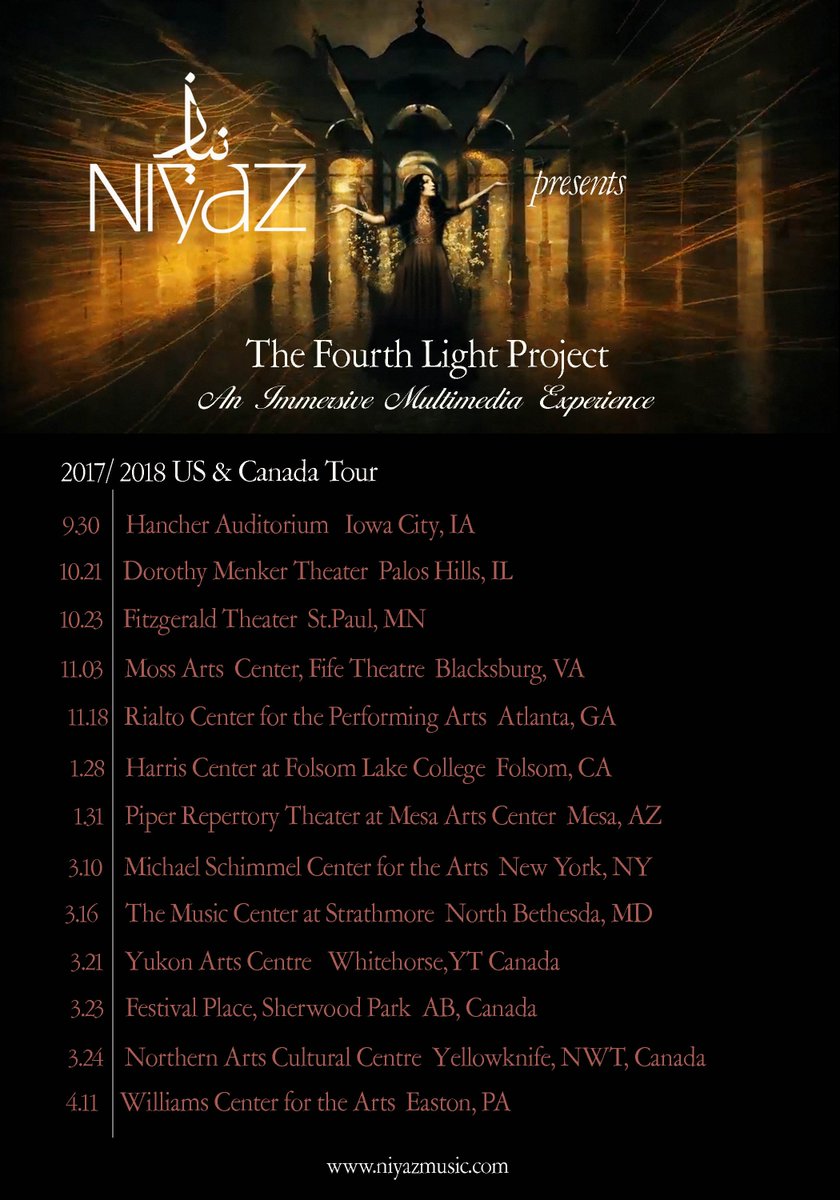 Niyaz announces upcoming US/Canada tour for the new Immersive Multimedia Show, "The Fourth Light Project."