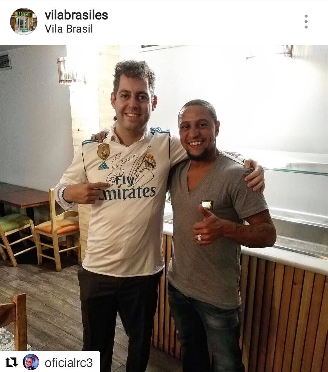 Nos visita nuevamente nuestro amigo <a href="/Oficial_RC3/">Roberto Carlos</a> 👏 #VilaBrasil #Madrid #España #Spain