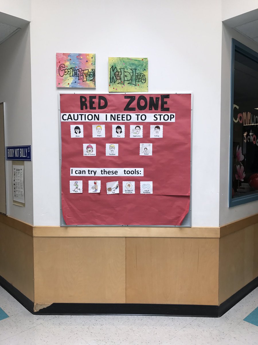 MrsDosanjh's tweet photo. I love the way #ForsythElementary has made the Zones of Regulation a focal point in their school! #commonlanguage #SEL #sd36learn https://t.co/6tlRSoHsop