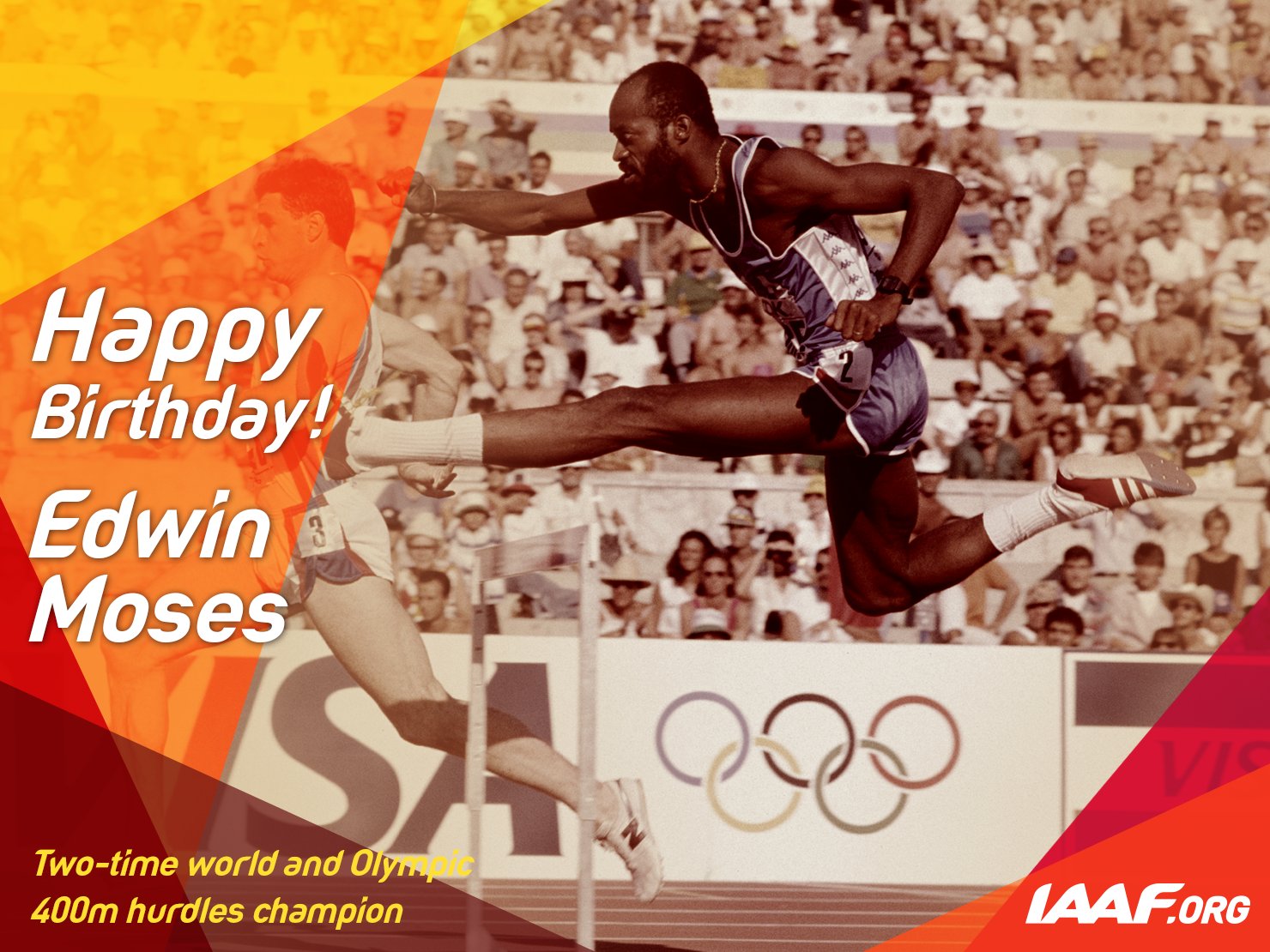 Happy birthday to former 400m hurdles world record holder Edwin Moses. 