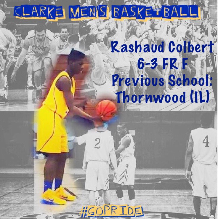 ClarkeMBB's tweet photo. #CUMBB would like to welcome @KingColbert25 , Freshman from Thornwood HS (IL) #CUWelcomeWeek https://t.co/86GywpxWyZ